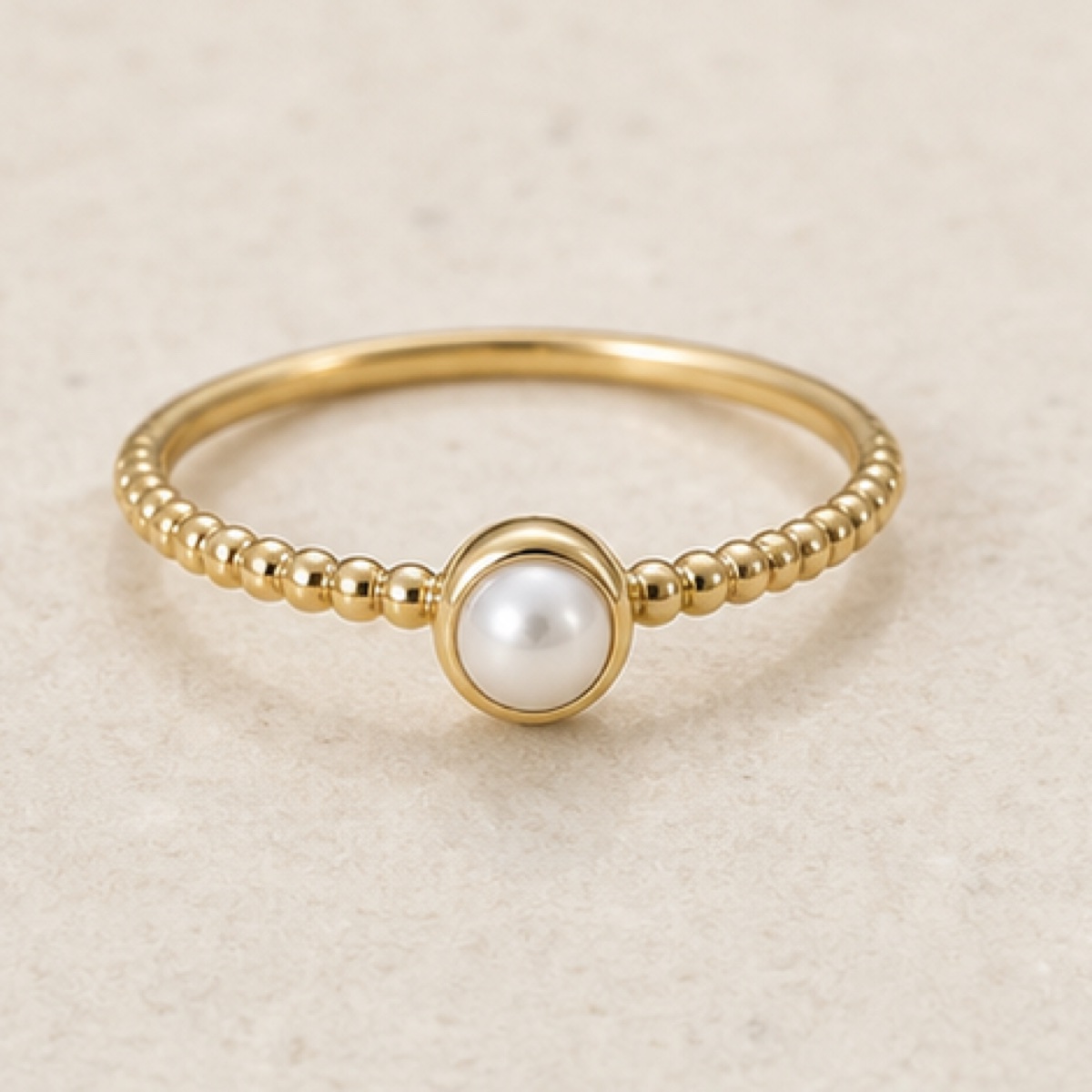 Close detail of the Lumière Stone Ring
