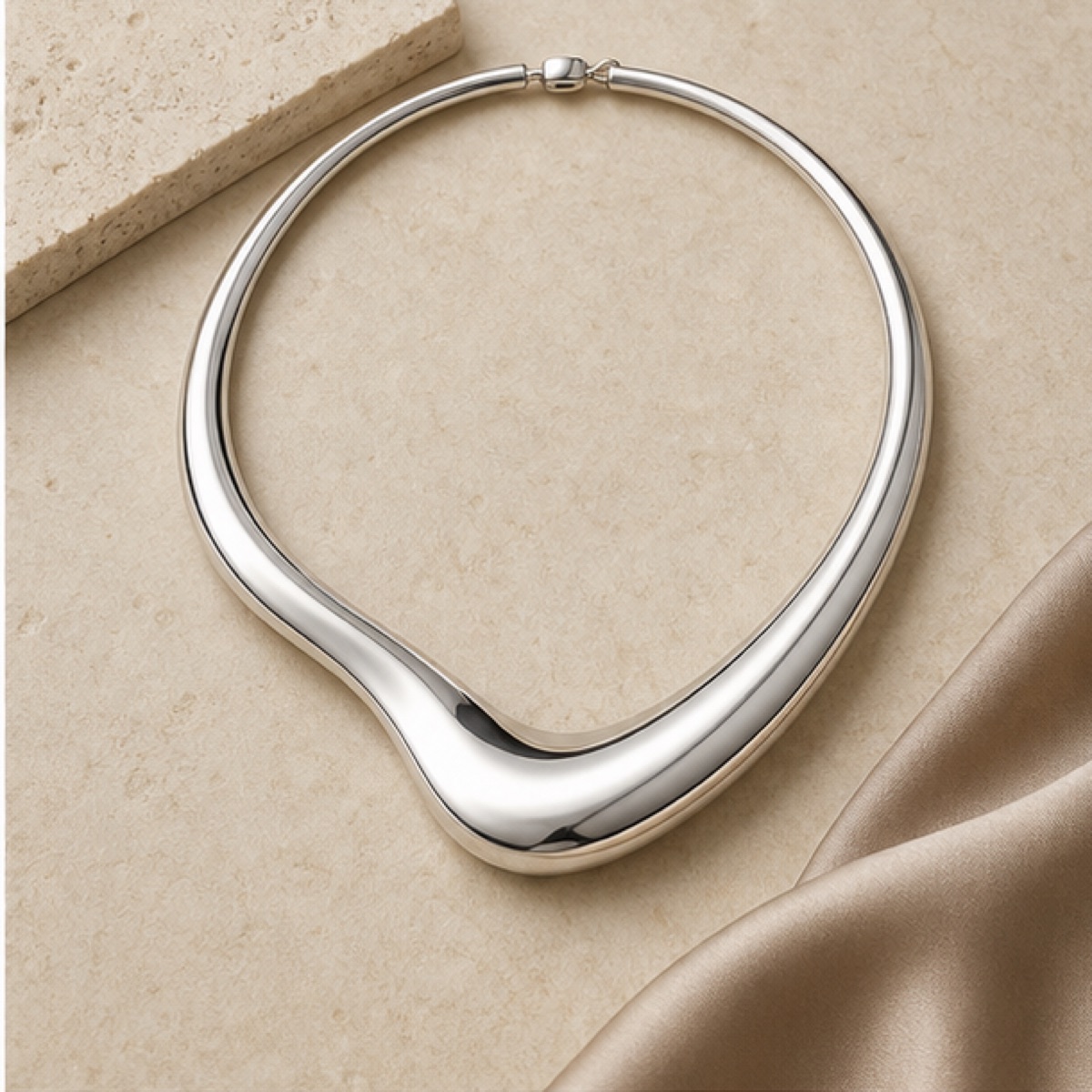 Sculpted Collar Necklace, selected view