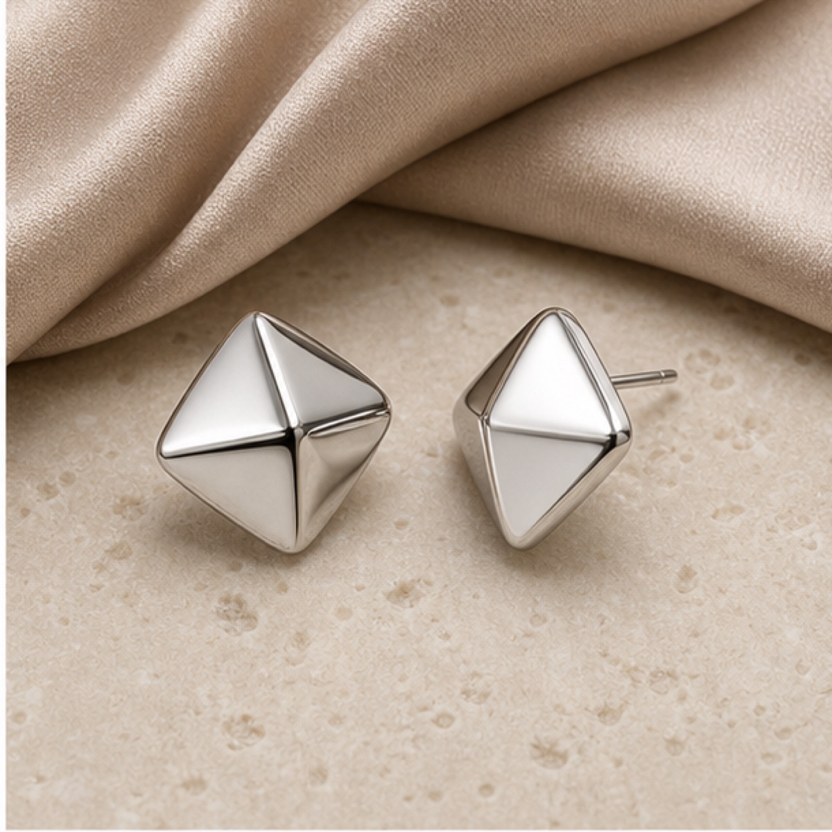 Sculpted Drop Earrings in the selected option
